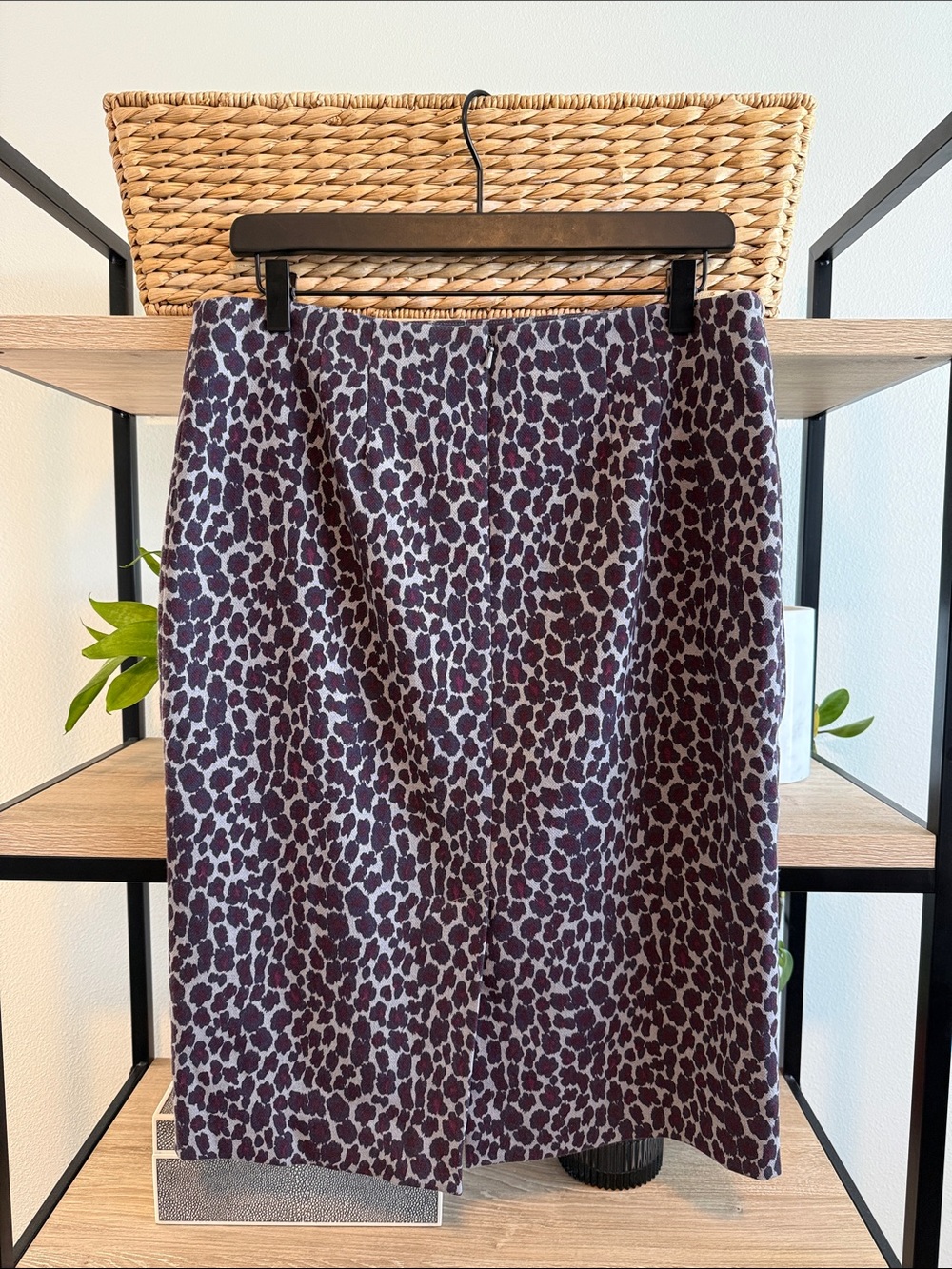 Talbots Woven Colorful Leopard Print Career Pencil Skirt, 10 - Picture 3 of 6